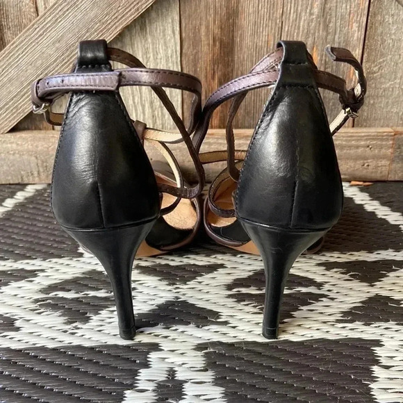 Massimo Dutti |  3 Tone- Double Strap Heels - Picture 6 of 12